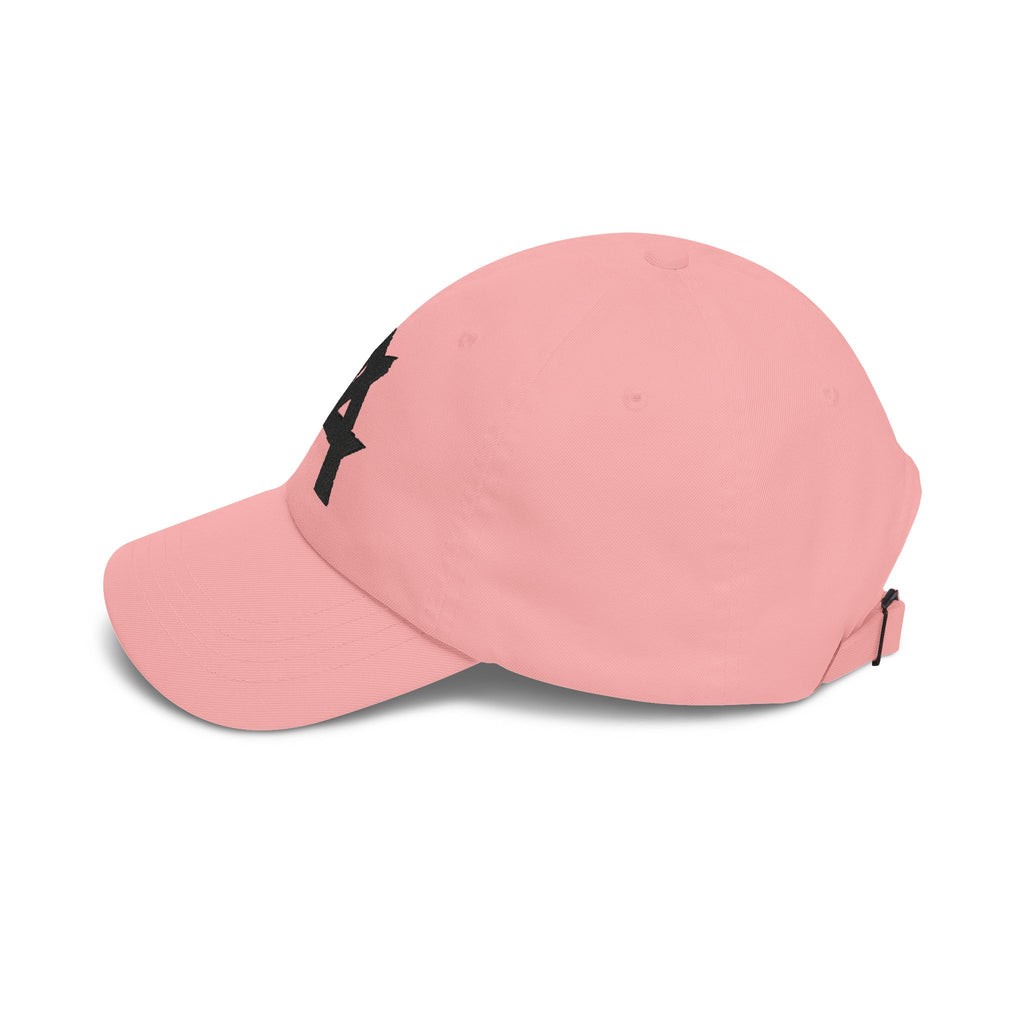 Dad Cap — Minimal Black 'A' Logo Embroidered Baseball Hat