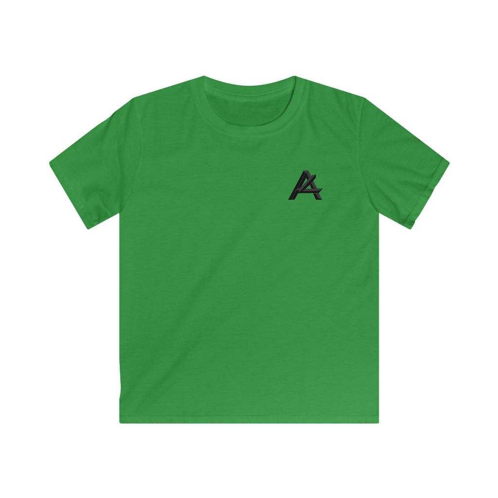 Kids Tee — Bold 'A' Chest Logo & 'PATCH' Back Graphic, Casual Youth Shirt