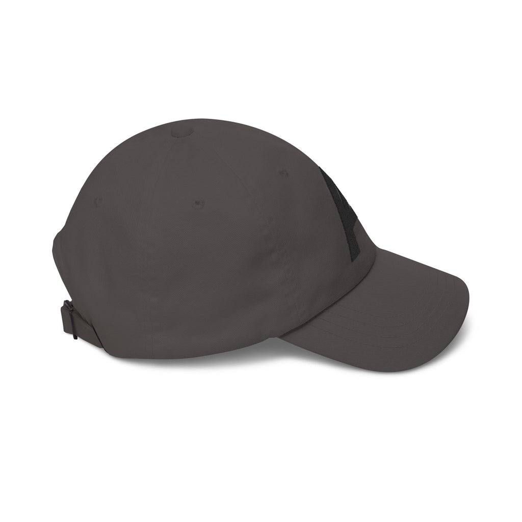 Dad Cap — Minimal Black 'A' Logo Embroidered Baseball Hat