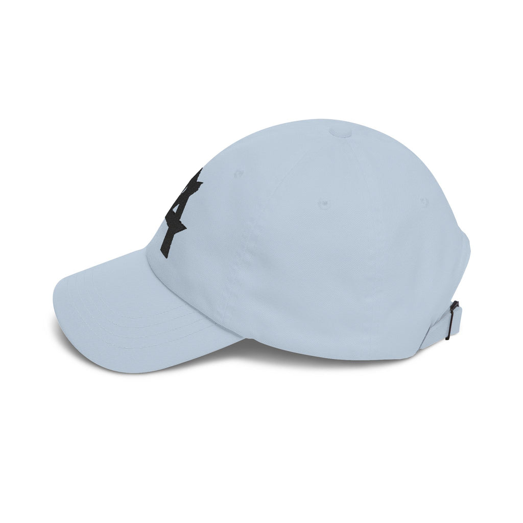 Dad Cap — Minimal Black 'A' Logo Embroidered Baseball Hat