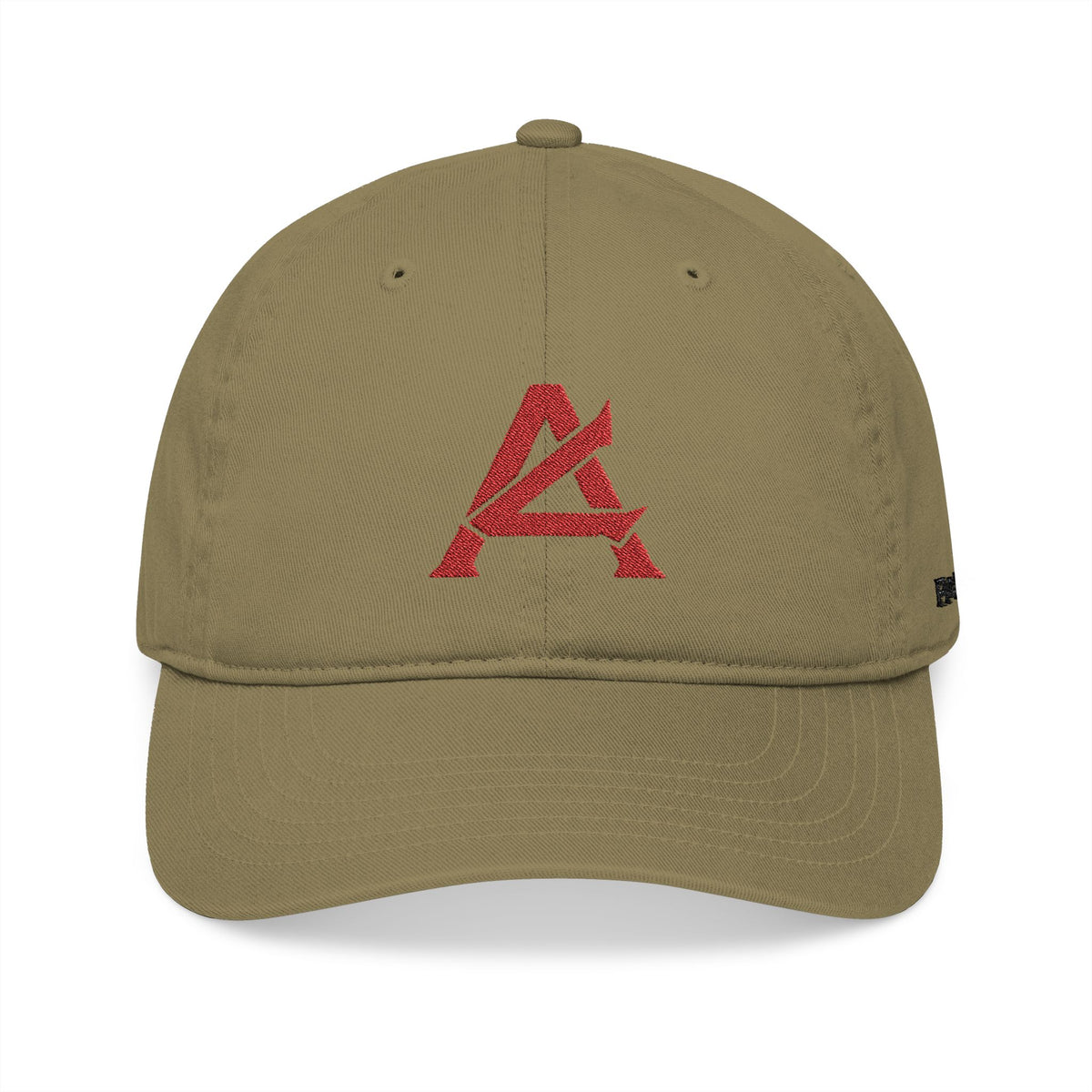 Embroidered Red Mosaic 'A' Organic Baseball Cap