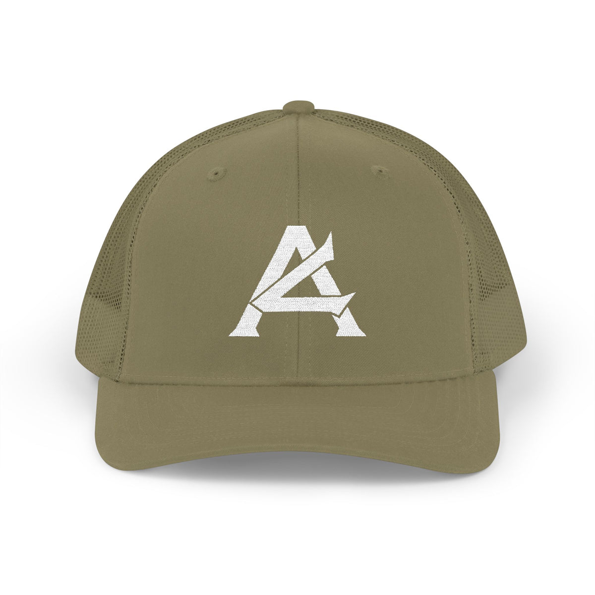 Distressed A Logo Trucker Cap — Vintage Mesh Snapback Hat