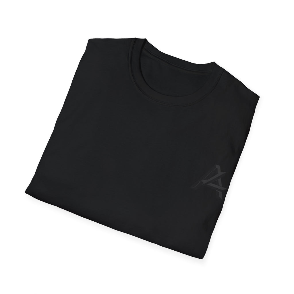 Minimalist 'PATCH' Logo T-Shirt — Chest Monogram & Back Text Tee