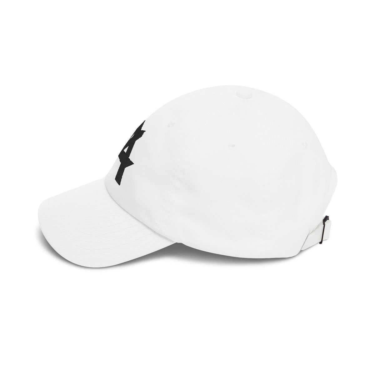 Dad Cap — Minimal Black 'A' Logo Embroidered Baseball Hat
