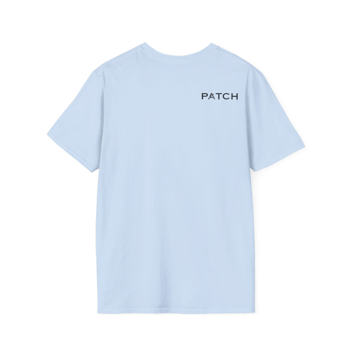 Minimalist 'PATCH' Logo T-Shirt — Chest Monogram & Back Text Tee
