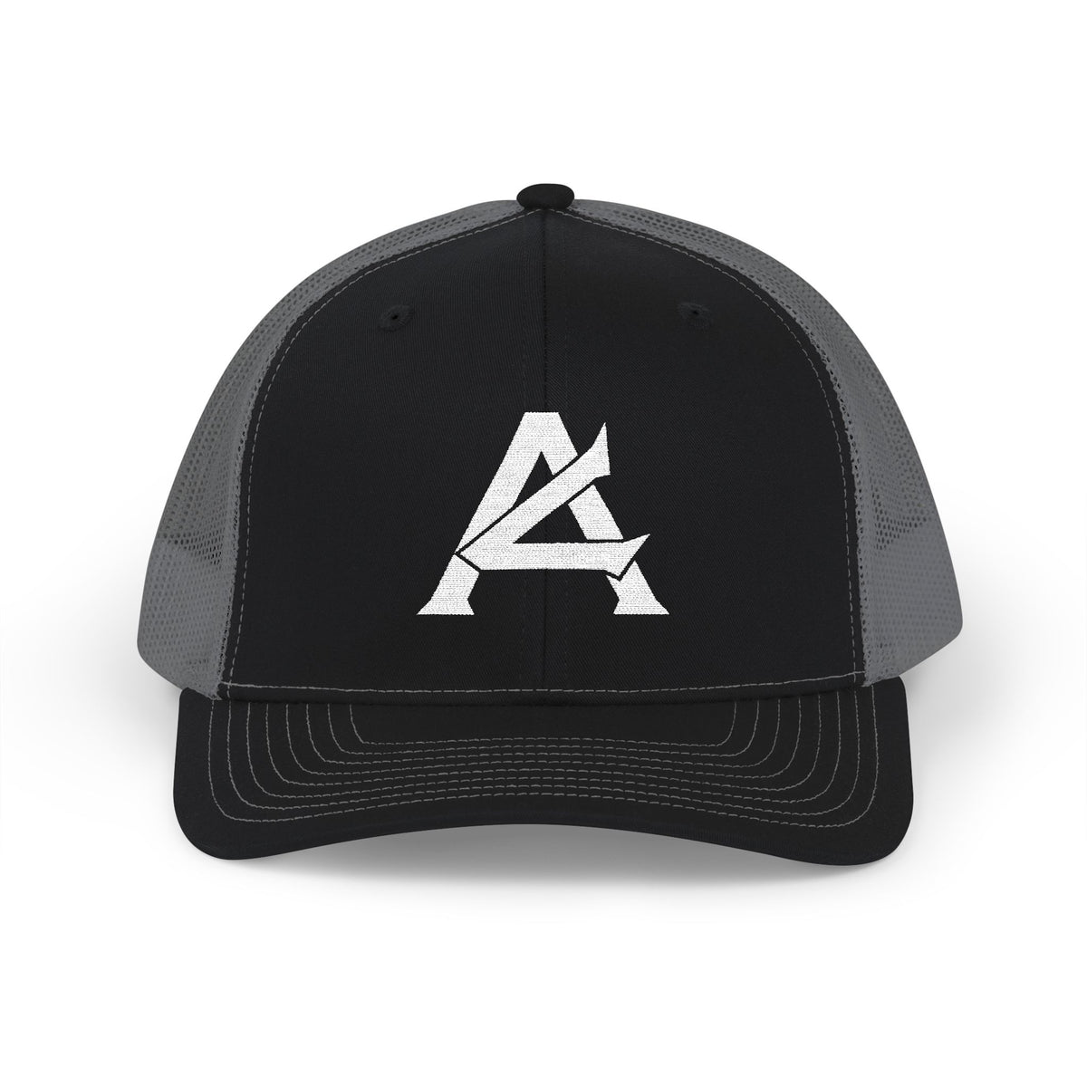 Distressed A Logo Trucker Cap — Vintage Mesh Snapback Hat