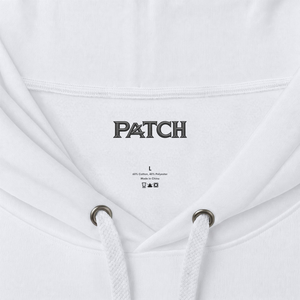 Minimalist 'A' Logo Hoodie — White Chest Emblem Pullover