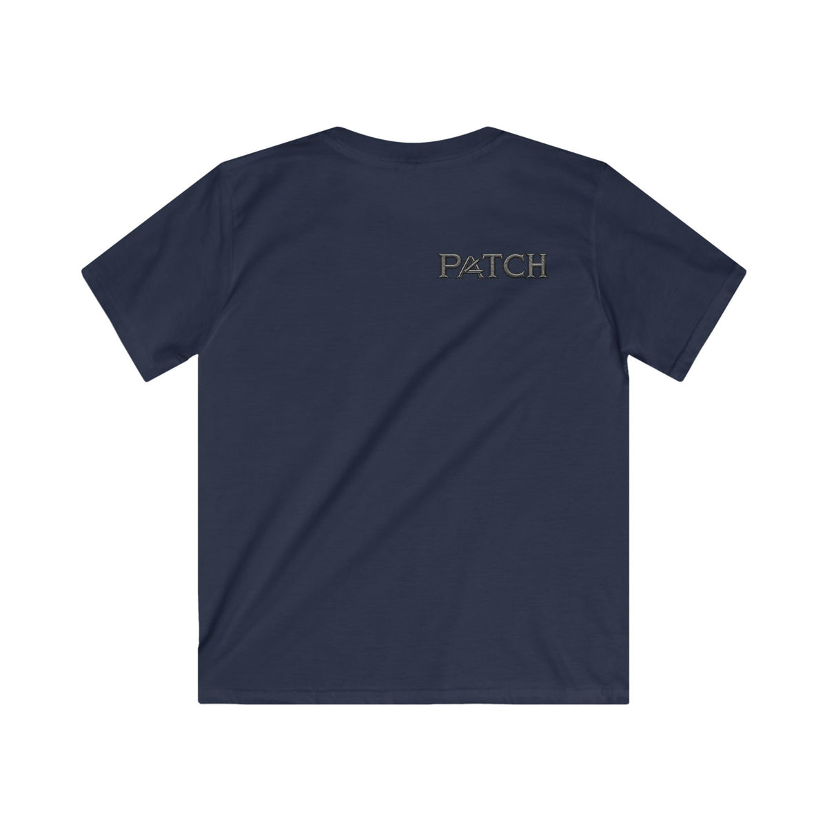 Kids Tee — Bold 'A' Chest Logo & 'PATCH' Back Graphic, Casual Youth Shirt