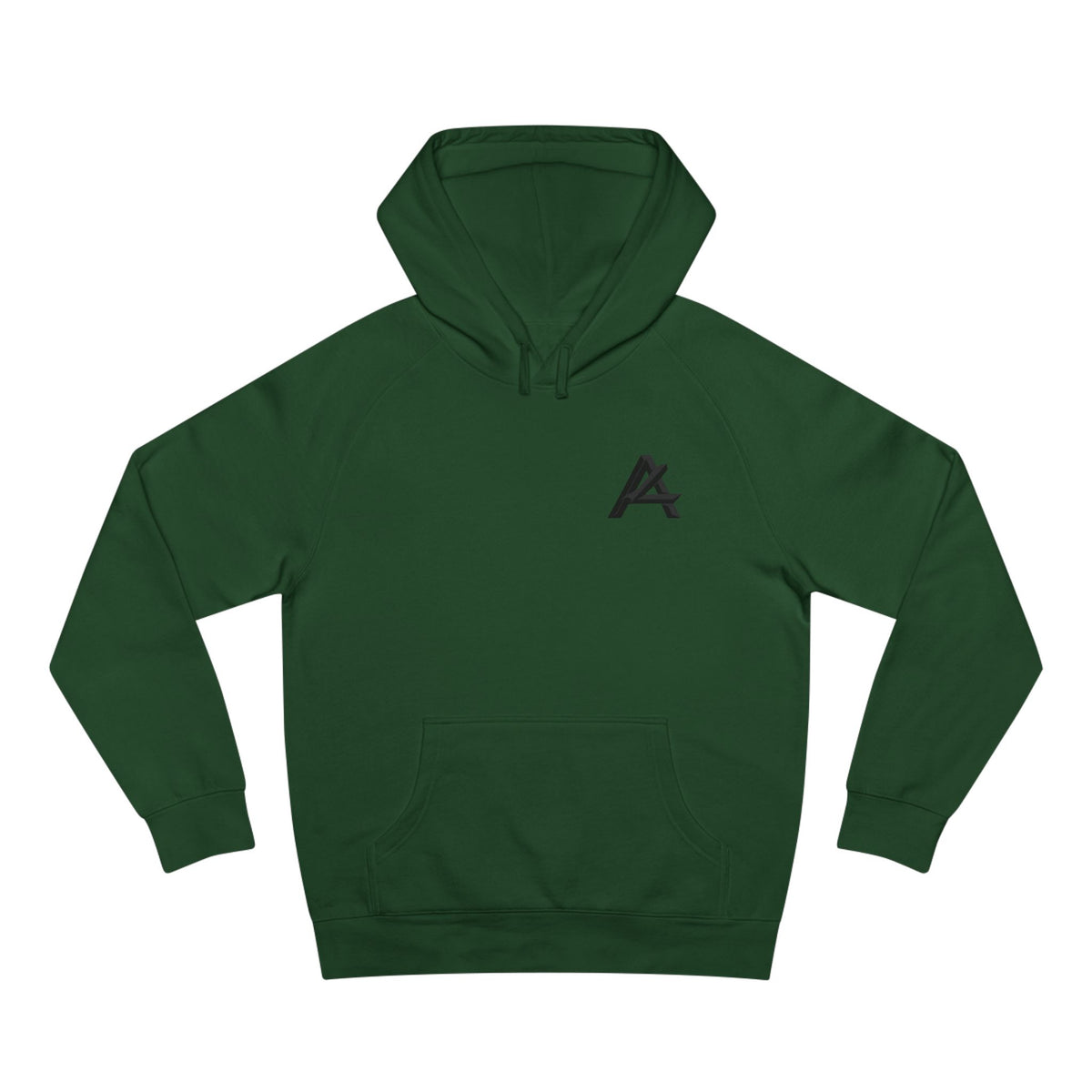 Patch Logo Hoodie — Minimalist White Pullover with Chest Emblem & Back 'PATCH' Text