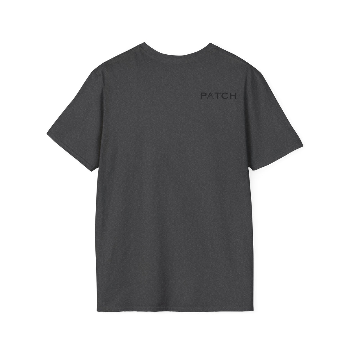 Minimalist 'PATCH' Logo T-Shirt — Chest Monogram & Back Text Tee