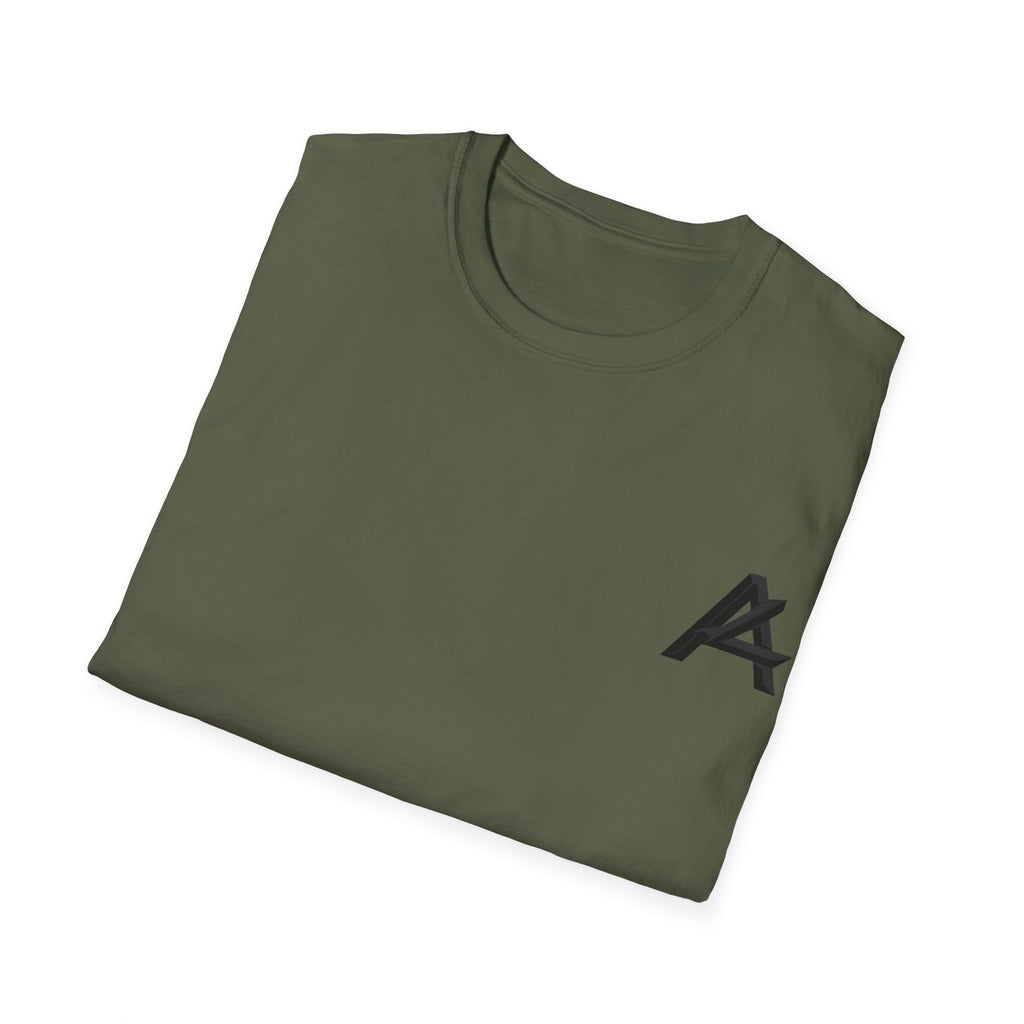 Minimalist 'PATCH' Logo T-Shirt — Chest Monogram & Back Text Tee