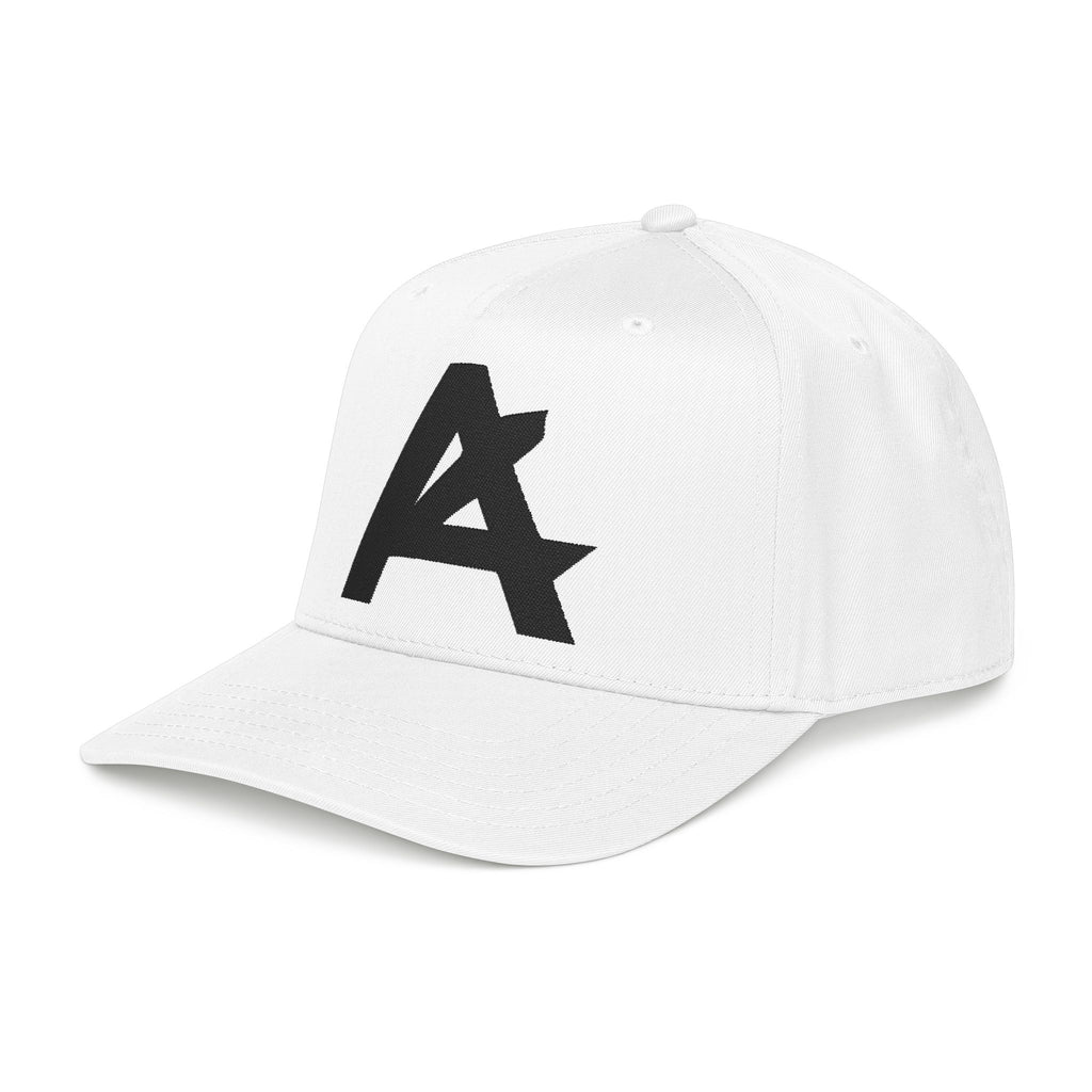 Mid Profile Baseball Cap — Embroidered 'A' Logo Two-Tone Cap