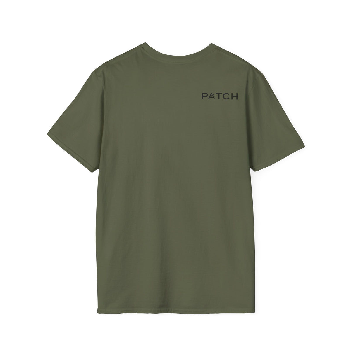 Minimalist 'PATCH' Logo T-Shirt — Chest Monogram & Back Text Tee