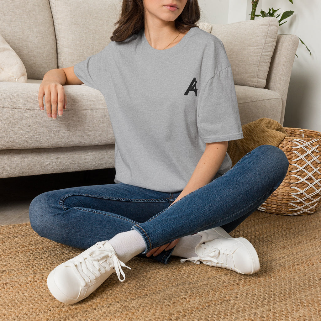 Minimalist 'PATCH' Logo T-Shirt — Chest Monogram & Back Text Tee