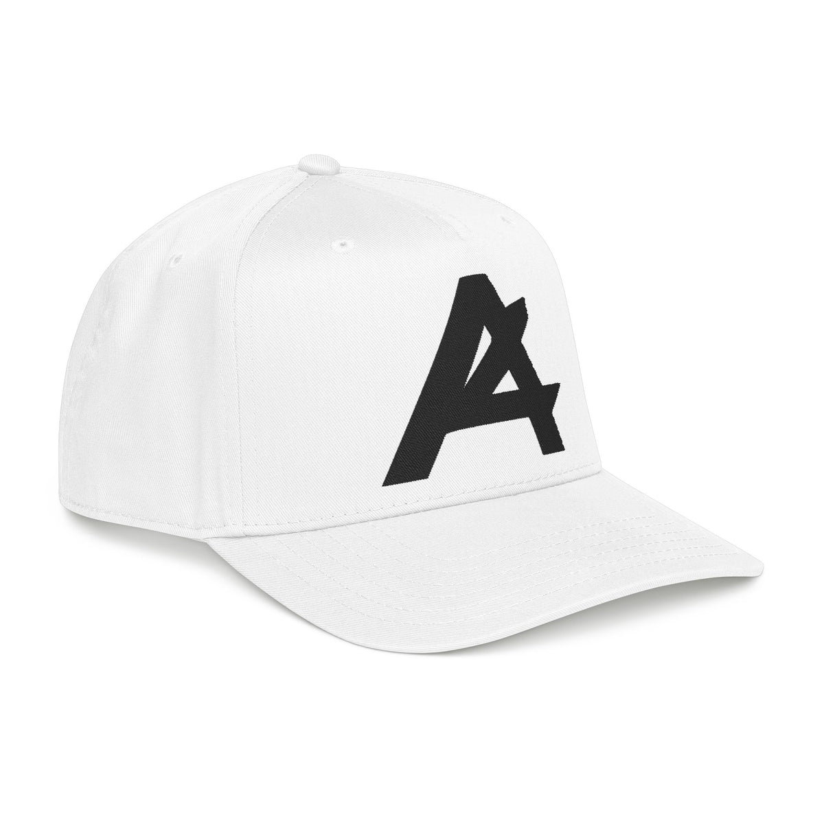Mid Profile Baseball Cap — Embroidered 'A' Logo Two-Tone Cap