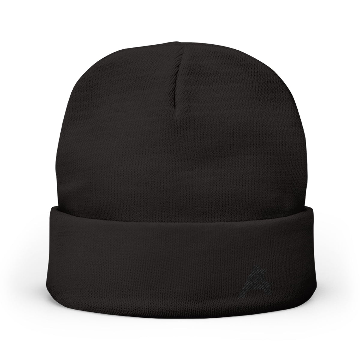 Embroidered 'A' Knit Beanie - Minimal Logo Winter Hat