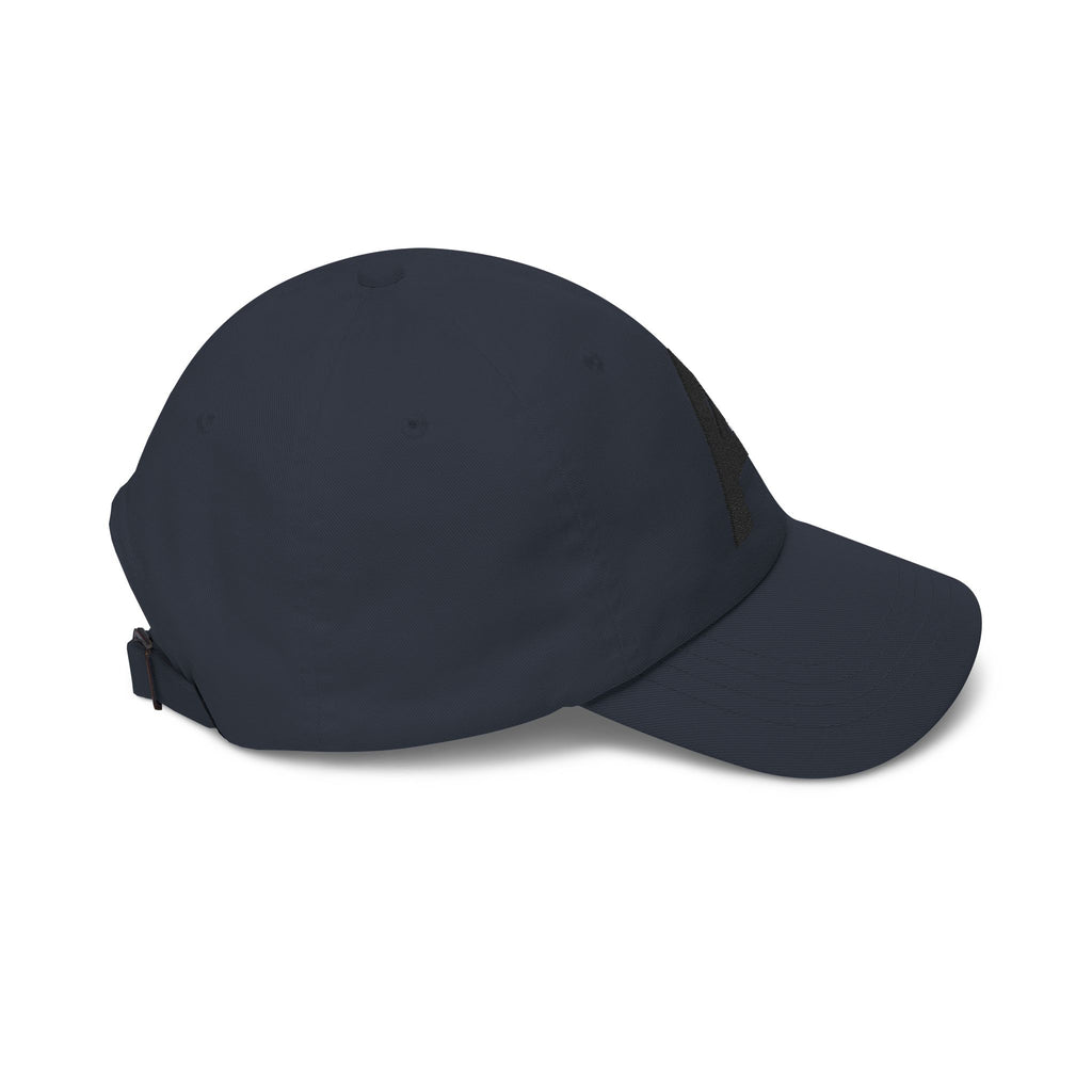 Dad Cap — Minimal Black 'A' Logo Embroidered Baseball Hat
